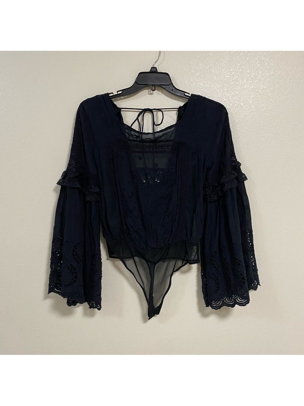 Free People Intimately Bodysuit Women’s Size Small Black Dreams Like These Top